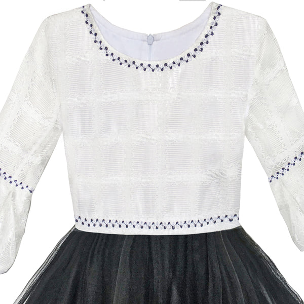 Girls dress white shop top black bottom