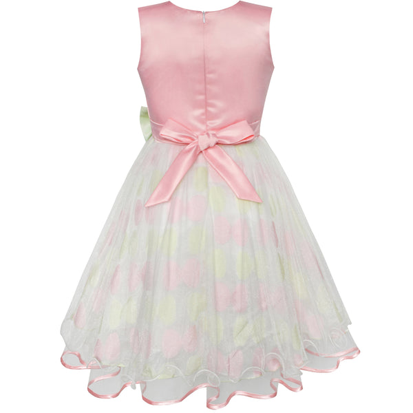 CN Front Bow Flare Bottom Pink Fancy Frock 10727 – BrandsXpress
