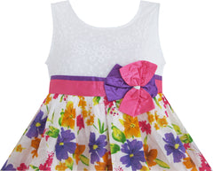 Girls Dress Hot Flower Belt Party Christmas Size 2-12 Years