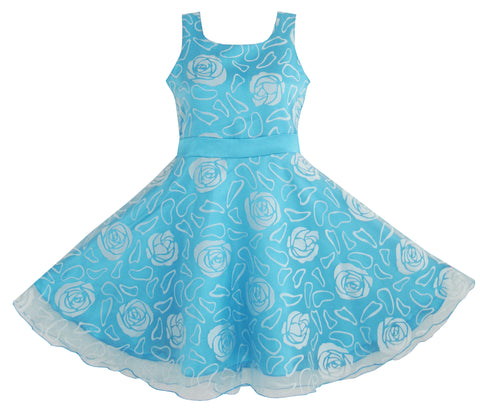 Girls Dress Rose Wedding Pageant Size 4-14 Years