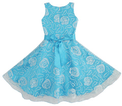 Girls Dress Rose Wedding Pageant Size 4-14 Years