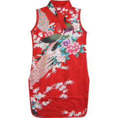 Girls Dress Artificial Silk Cheongsam Hot Children Clothing Size 12M-8 Years