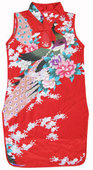 Girls Dress Artificial Silk Cheongsam Hot Children Clothing Size 12M-8 Years