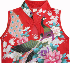 Girls Dress Artificial Silk Cheongsam Hot Children Clothing Size 12M-8 Years