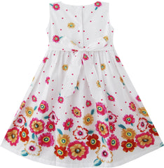 Girls Dress Hot Flower Belt Party Christmas Size 2-12 Years