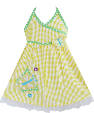 Girls Dress Tank Smocked Ruffle Skirt Size 12M-5 Years