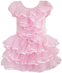 Girls Dress Tutu Dancing Tiered Skirt Ballet Party Size 2-10 Years