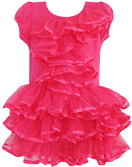 Girls Dress Tutu Dancing Tiered Skirt Ballet Party Size 2-10 Years