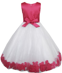 Flower Girl Dress Princess Rose Mesh Sequin Wedding Size 2-14 Years