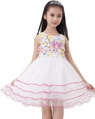 Girls Dress Elegant Wedding Gown Bridesmaid Tulle Flower Size 4-14 Years