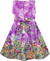 Girls Dress Sky Fantasy Colorful Angel Wings Feather Print Size 4-14 Years