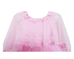 Girls Dress Cape Cloak Dress Butterfly Wedding Size 3-14 Years