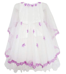 Girls Dress Cape Cloak Dress Butterfly Wedding Size 3-14 Years