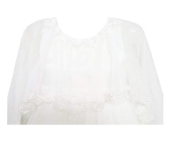 Girls Dress Cape Cloak Dress Butterfly Wedding Size 3-14 Years