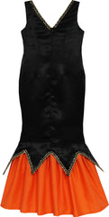 Girls Dress Pumpkin Costume Halloween Trick Treat Party Size 3-14 Years