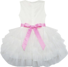 Girls Dress Cat Face Tower Ruffle Dancing Party Size 3-12 Years