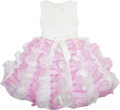 Girls Dress Pleated Tulle Princess Party Wedding Pageant Size 7-14 Years