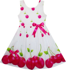 Girls Dress Dot Flower Embroidered Size 2-10 Years