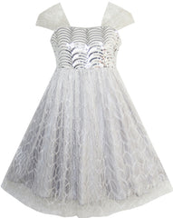 Flower Girl Dress Butterfly Bridal Veil Wedding Bridesmaid Size 6-14 Years