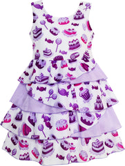 Girls Dress Christmas Santa Holiday New Year Party Size 1-12 Years