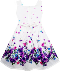 Girls Dress Flower Petal Summer Sundress Butterfly Size 4-12 Years