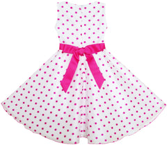 Girls Dress Wine Dot Tulle Party Pageant Unique Design Size 4-12 Years