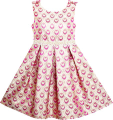 Girls Dress 2-in-1 Bolero Elegant Swan Party Dress Size 4-10 Years