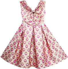 Girls Dress 2-in-1 Bolero Elegant Swan Party Dress Size 4-10 Years