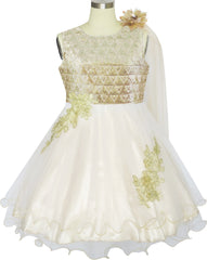 Girls Dress Elegant Wedding Gown Bridesmaid Tulle Flower Size 4-14 Years