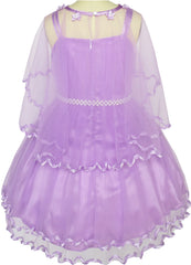 Girls Dress Cape Cloak Dress Butterfly Wedding Size 3-14 Years