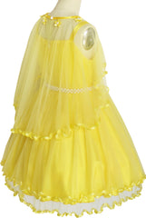 Girls Dress Cape Cloak Dress Butterfly Wedding Size 3-14 Years