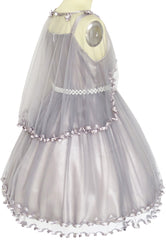 Girls Dress Cape Cloak Dress Butterfly Wedding Size 3-14 Years