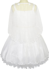 Girls Dress Cape Cloak Dress Butterfly Wedding Size 3-14 Years