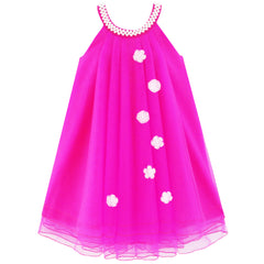 Flower Girls Dress Halter Dress Pearl Party Wedding Birthday Size 4-14 Years