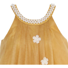 Flower Girls Dress Halter Dress Pearl Party Wedding Birthday Size 4-14 Years