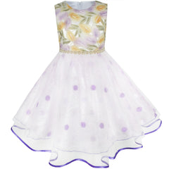 Girls Dress Shinning Sequins Tulle Layers Wedding Pageant Size 2-12 Years