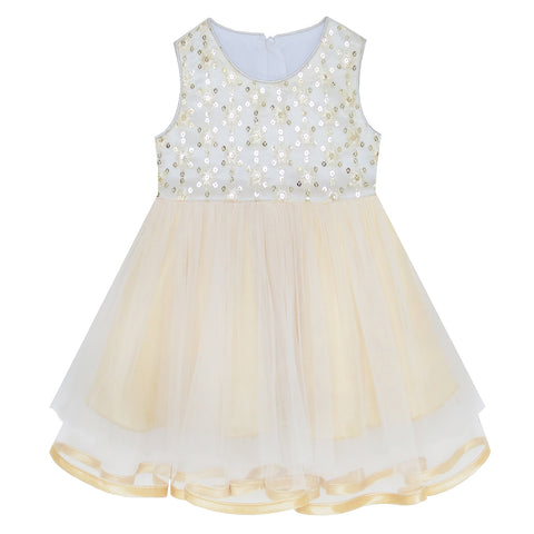 Baby Girls Dress Sparkling Lace Sequin Pageant Wedding Birthday Size 6M-5 Years