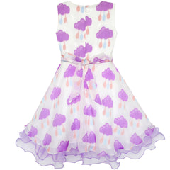 Girls Dress Tulle Bridal Lace With Flower Detailing Size 3-14 Years