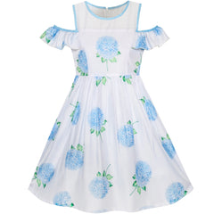 Girls Dress Striped Rose Print Tulle Size 4-14 Years