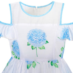 Girls Dress Striped Rose Print Tulle Size 4-14 Years