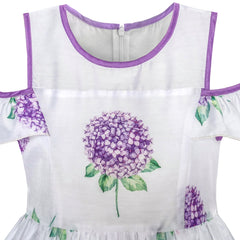 Girls Dress Striped Rose Print Tulle Size 4-14 Years