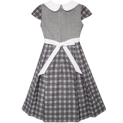 Girls Dress Belted School Pleated Hem Size 4-14 Years