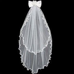 Flower Girl Dress Butterfly Bridal Veil Wedding Bridesmaid Size 6-14 Years