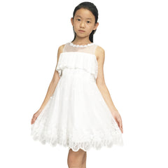 Girls Dress Off Shoulder Hi-low Skirt Bridesmaid Size 4-14 Years