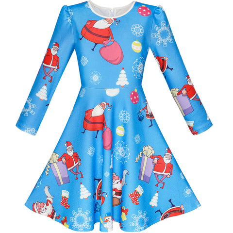 Girls Dress Forest Fox Long Sleeve Size 3-12 Years