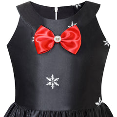 Girls Dress Christmas Eve Christmas Tree Snow Reindeer Party Size 7-14 Years