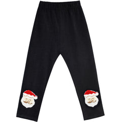 Girls Outfit Set Christmas Santa Embroidered Pants 2-6 Years