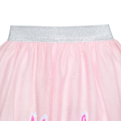 Girls Skirt Heart Sequins Sparkling Tutu Dancing Size 2-12 Years