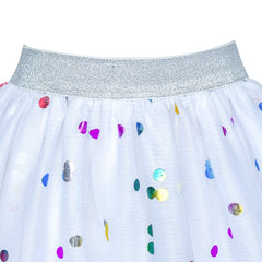 Girls Skirt Heart Sequins Sparkling Tutu Dancing Size 2-12 Years