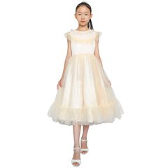 Flower Girl Dress Butterfly Bridal Veil Wedding Bridesmaid Size 6-14 Years